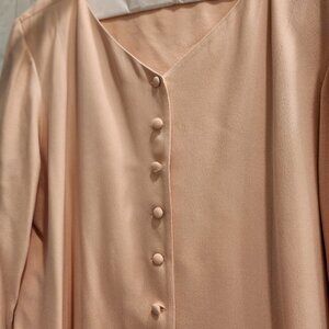 Dana Buchman Silk pink pant suite